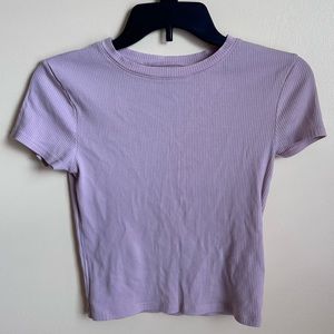H&M girls light pink cropped tee